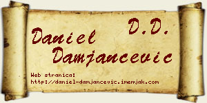 Daniel Damjančević vizit kartica
